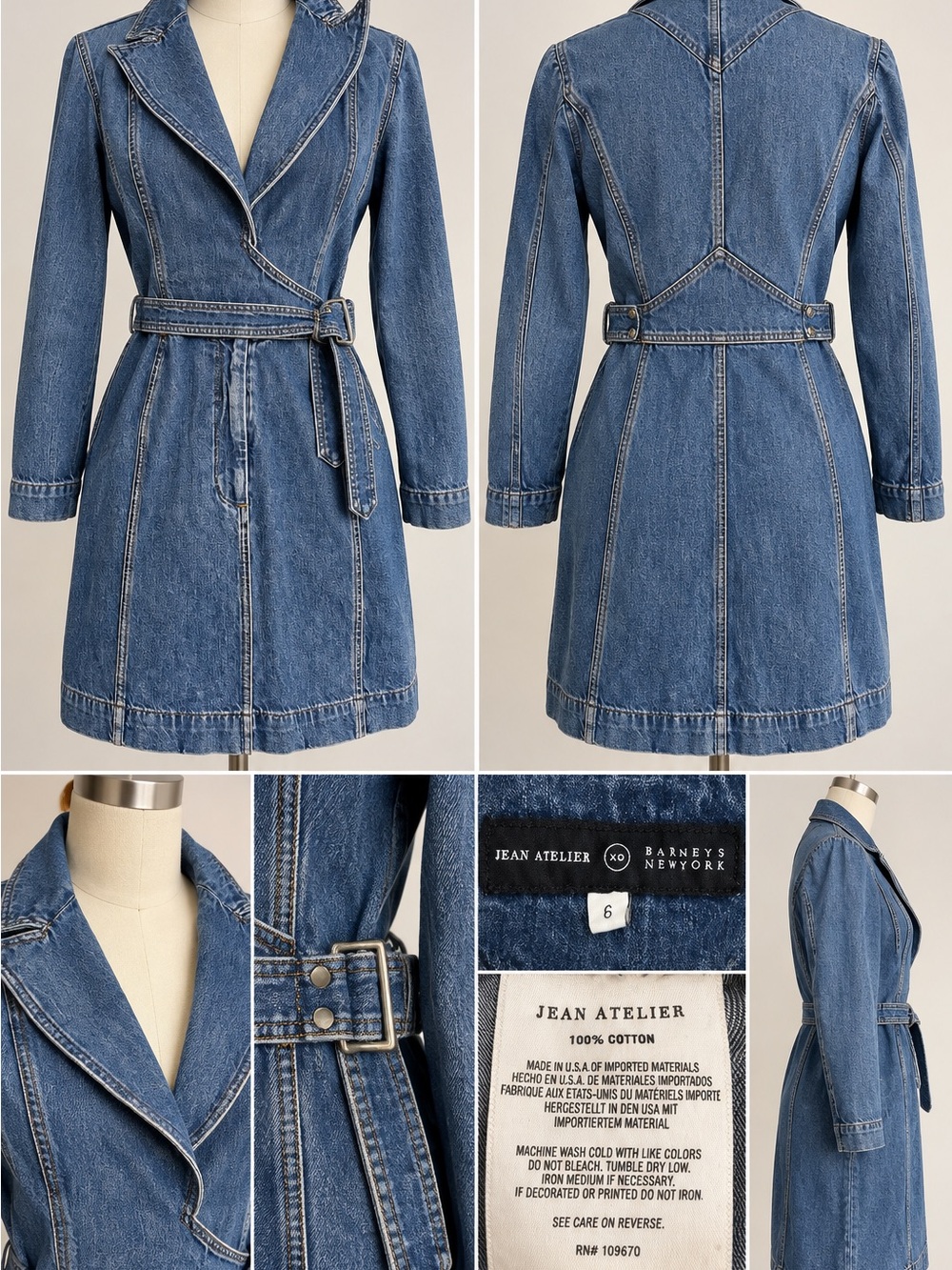 Women's Barneys New York denim coat dress
